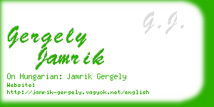 gergely jamrik business card